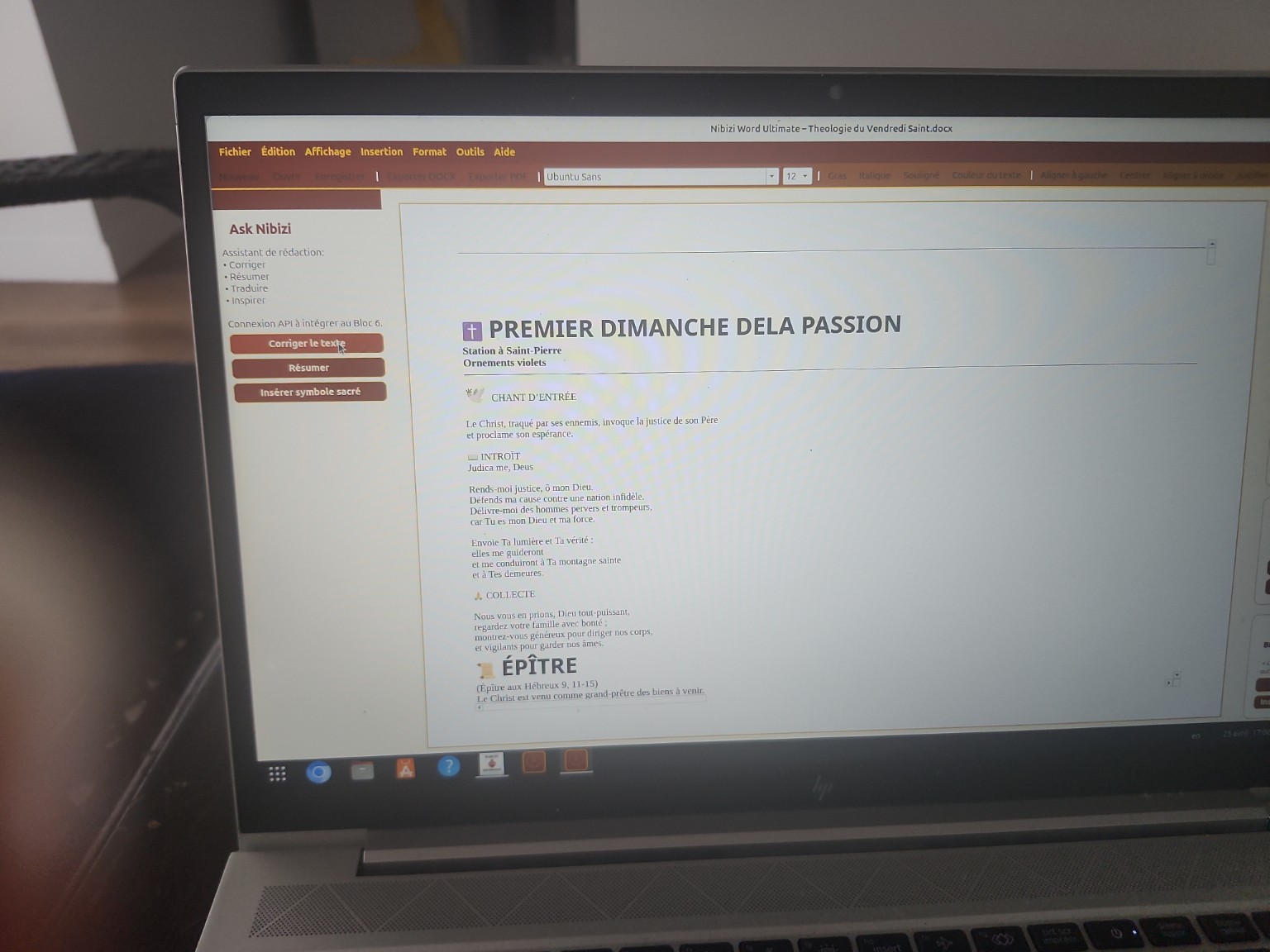 After correction