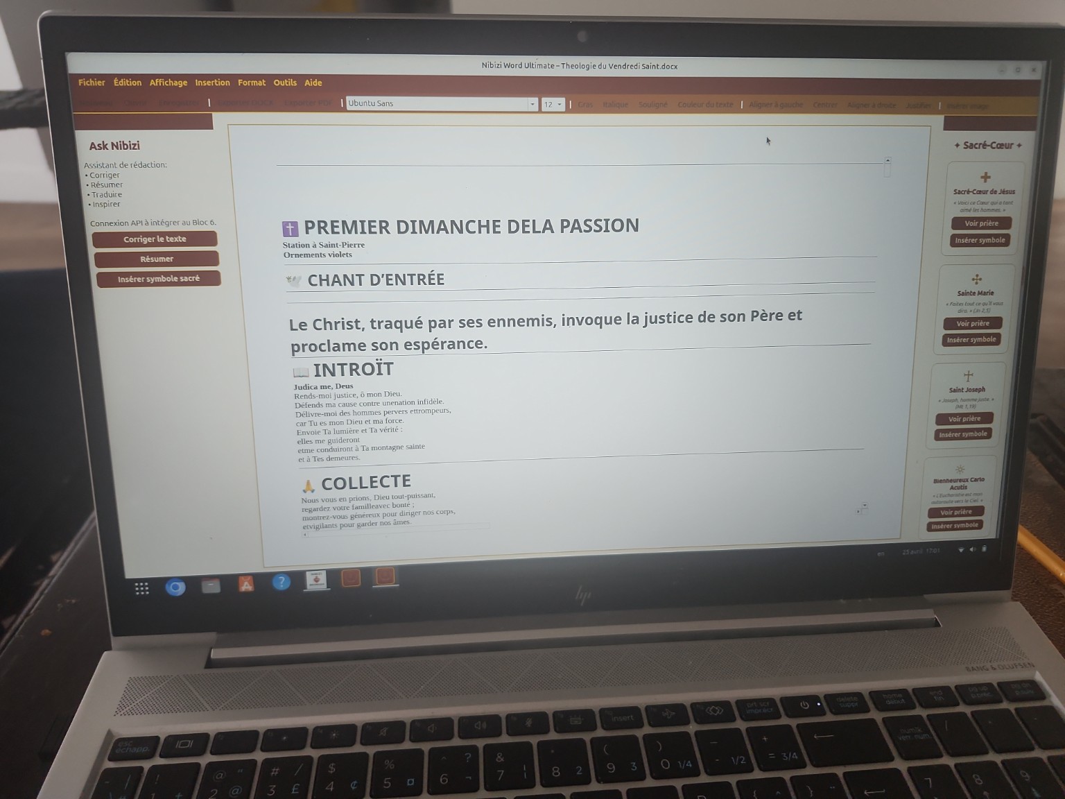 Document opened in Nibizi Word Ultimate